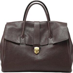 Stylish Large Capacity Leather Tote with Magnetic Closure - Women's Fashion